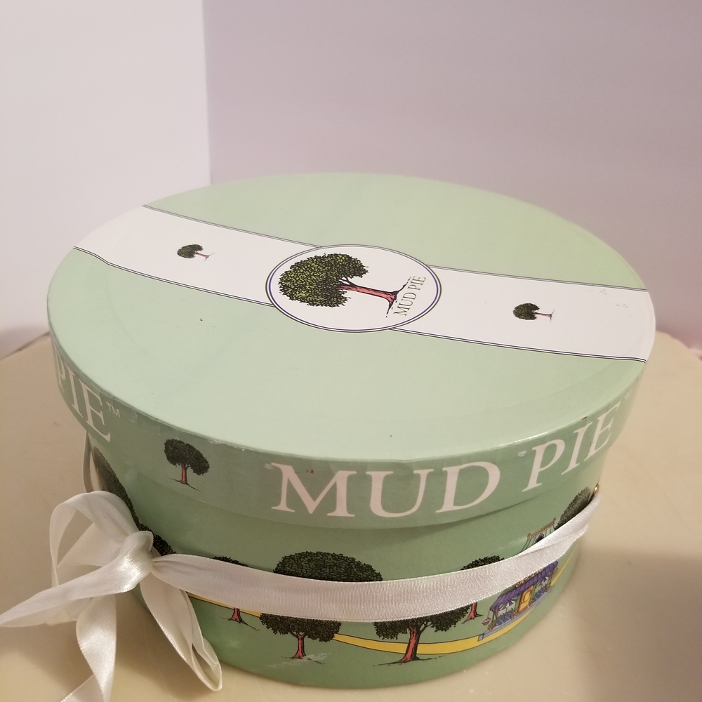 Mud Pie Green Decorative Box with Ribbon